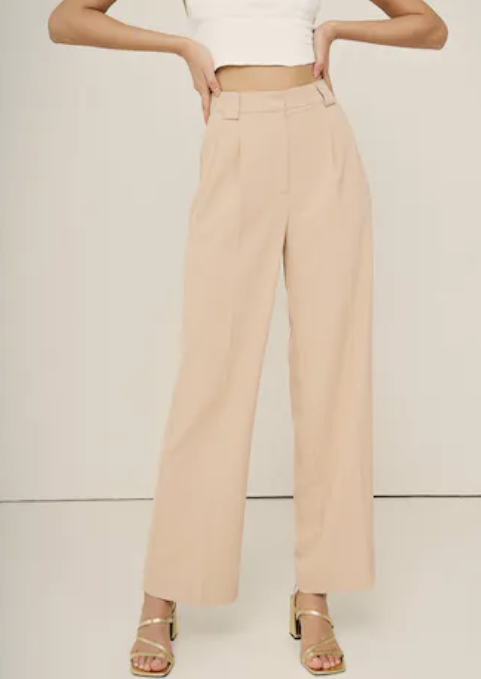 Pink Pantalon Tailored Constance Sable