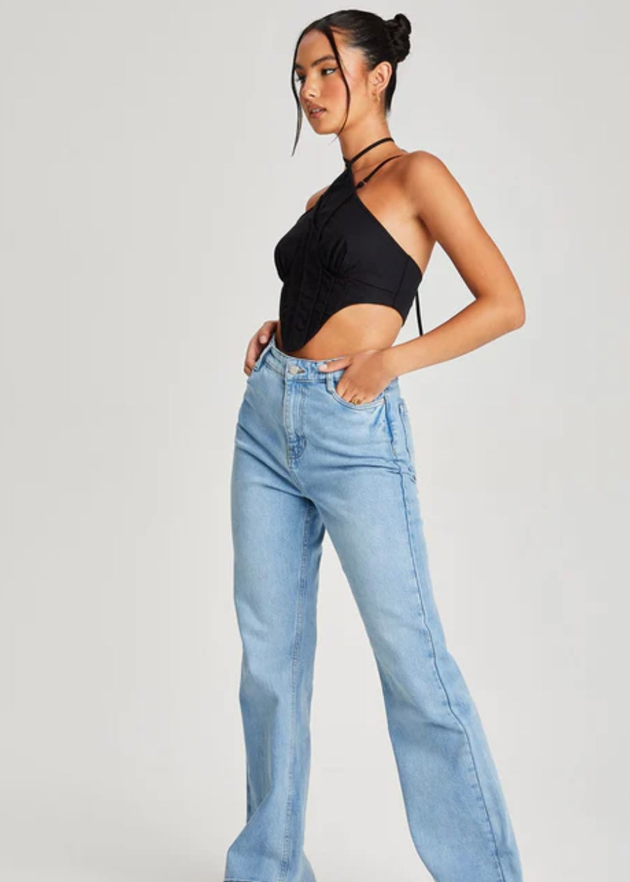 Sierra Bengaline Halter Corset Top