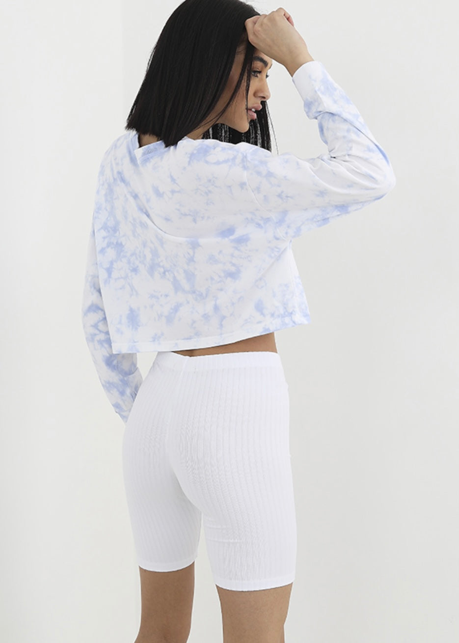 White Stretch Cycling Shorts